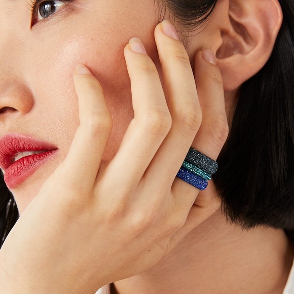 kate spade new york Plated Metal & Cubic Zirconia 3-Piece Ring Set sz 7 NWT 128$ - Picture 3 of 5